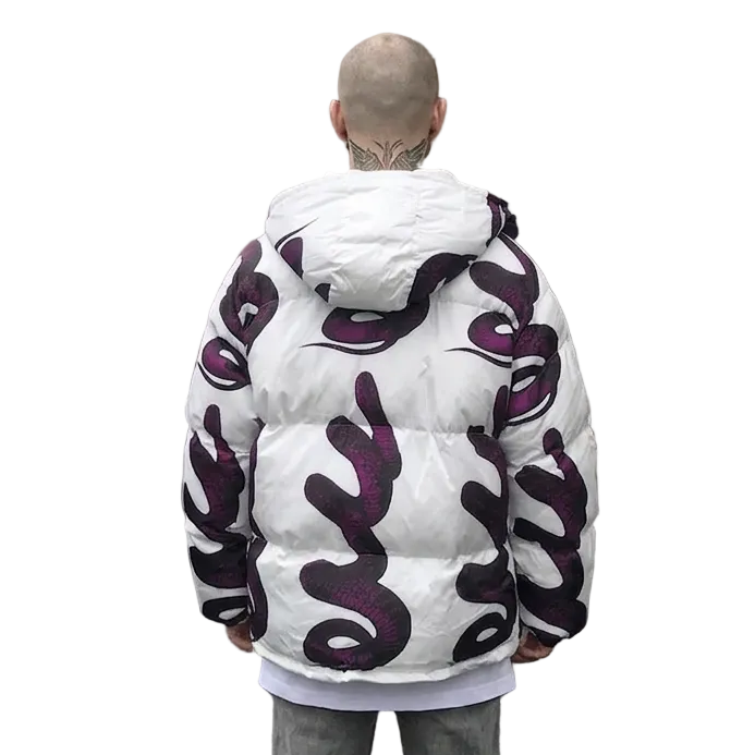 Unisex Vintage Hooded Loose Puffer