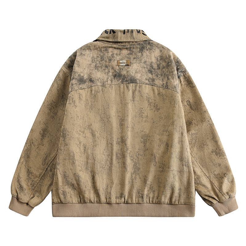 Unisex Streetwear Lapel-embroidered Jacket