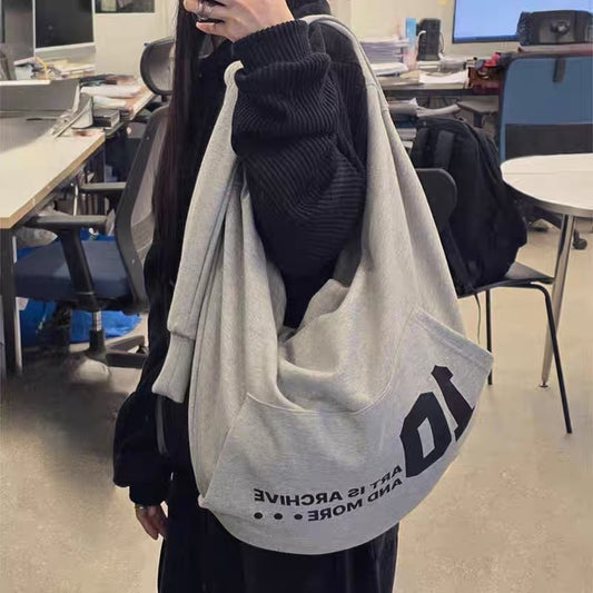 Unisex Hoodie-Shaped Slouchy Hobo Bag