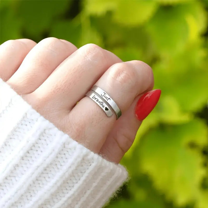 "Just Breathe" Ring