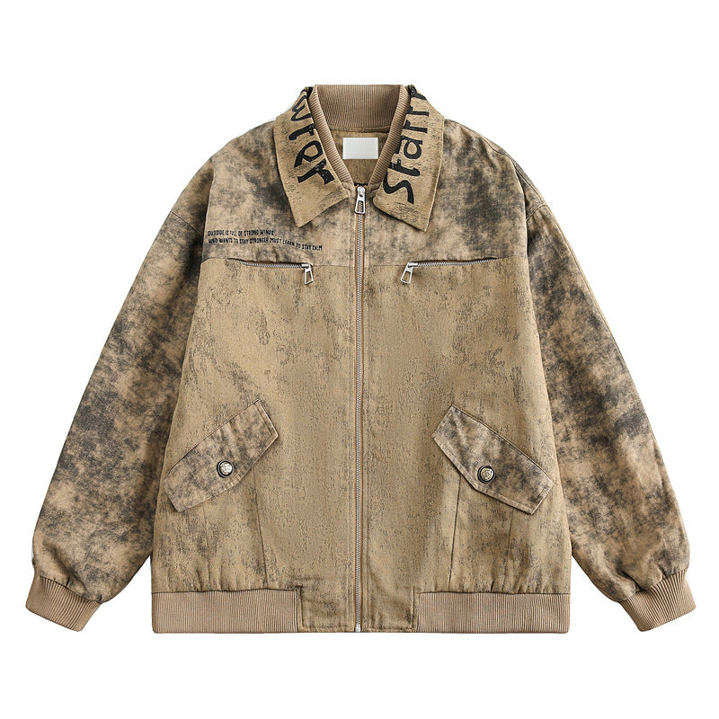 Unisex Streetwear Lapel-embroidered Jacket