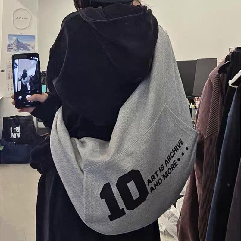 Unisex Hoodie-Shaped Slouchy Hobo Bag