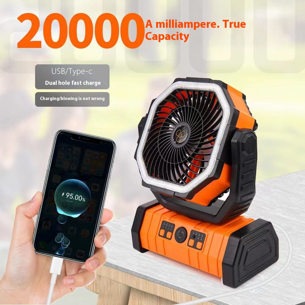 Outdoor LED Light Camping Fan