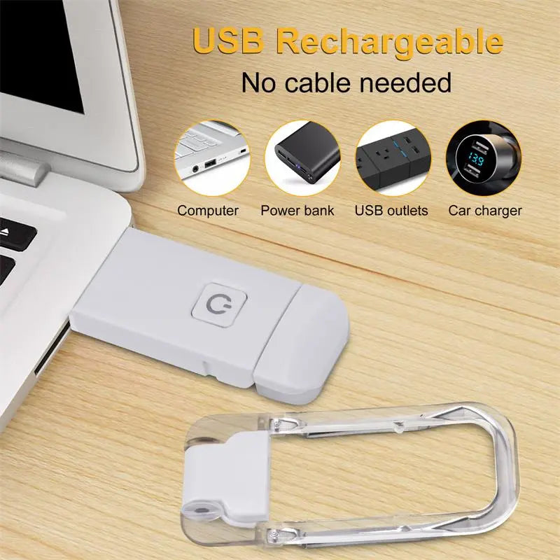 LED Rechargeable Clip-On Book Reading Light