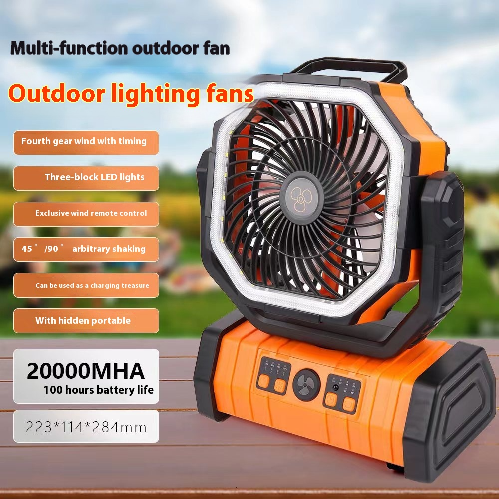 Outdoor LED Light Camping Fan