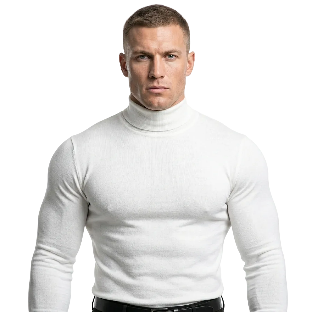 Men's mock neck slim-fit base layer T-shirt