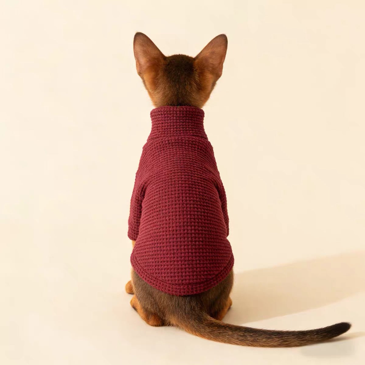 Knit Plaid Pet Sweater