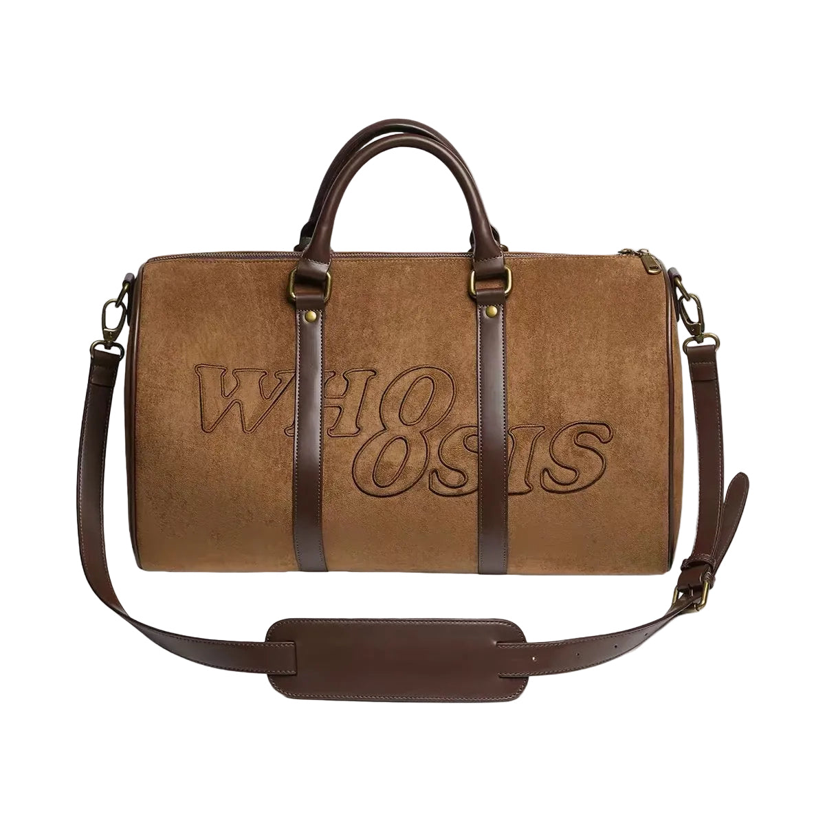 Men’s Vintage Embossed Leather Duffle Bag