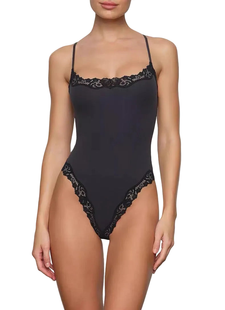 Women's Lace Strap Shapewear Bodysuit