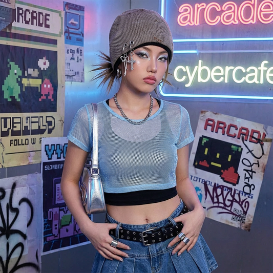 Unisex Y2K Distressed Knit Beanie