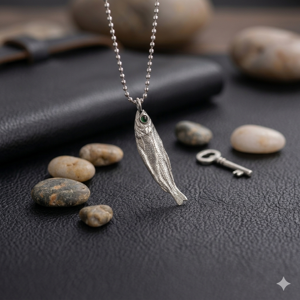 Silver Little Salted Fish Necklace