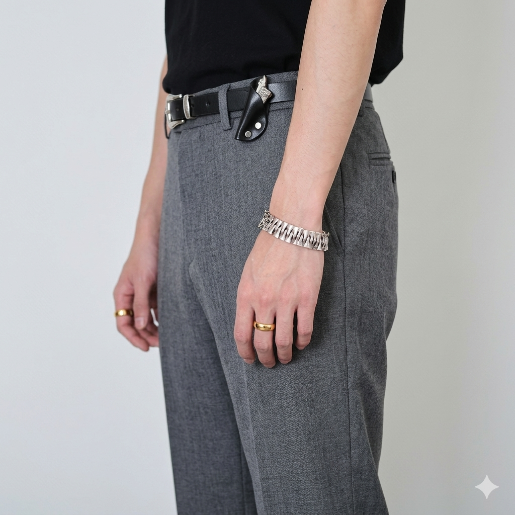 Bohemian Distressed Silver Bracelet