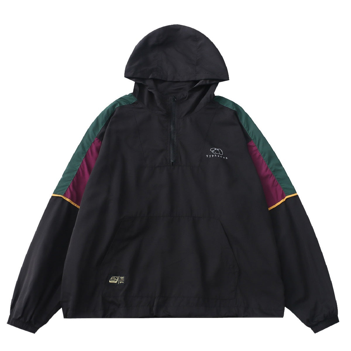 Unisex Hooded Pullover Shell Jacket